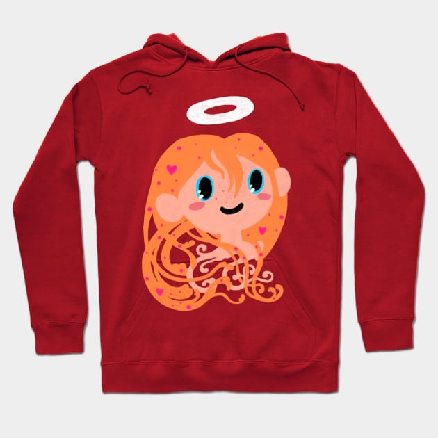 I rarely see illustrated redheads with pink accessories Hoodie by aangelss